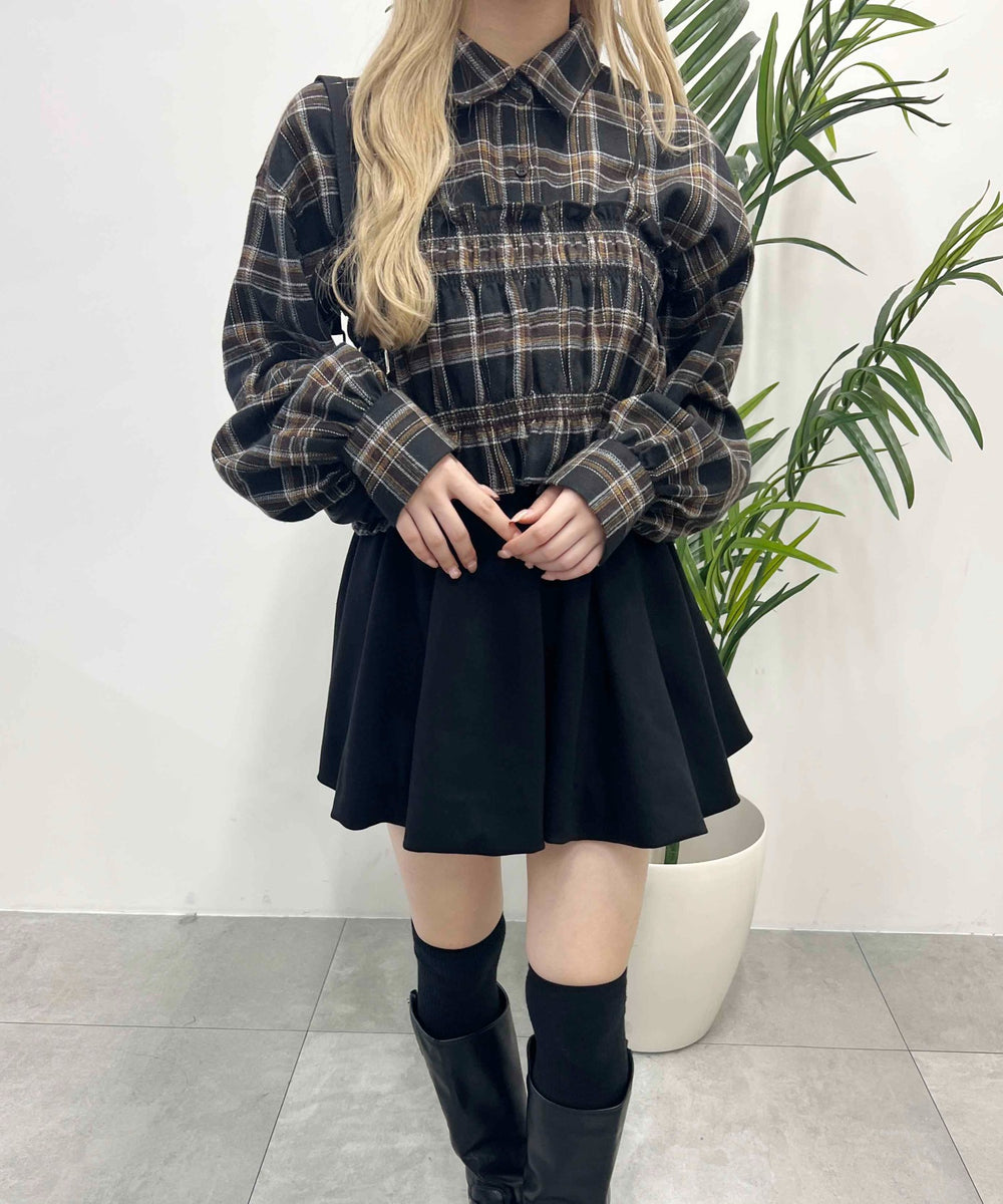 ビスチェセットチェックシャツ