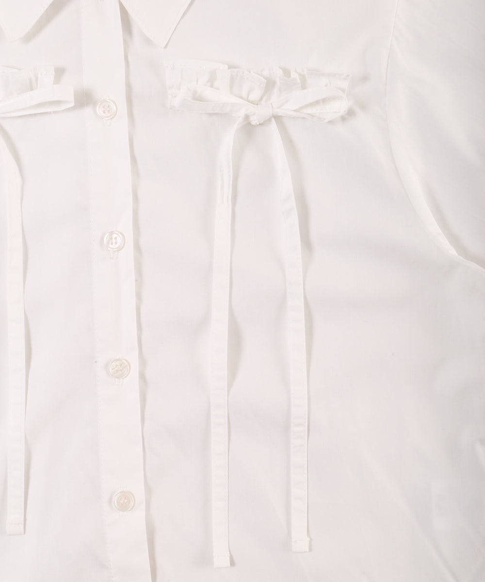 フリルリボンブラウス