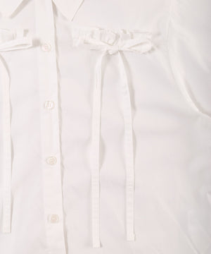 フリルリボンブラウス