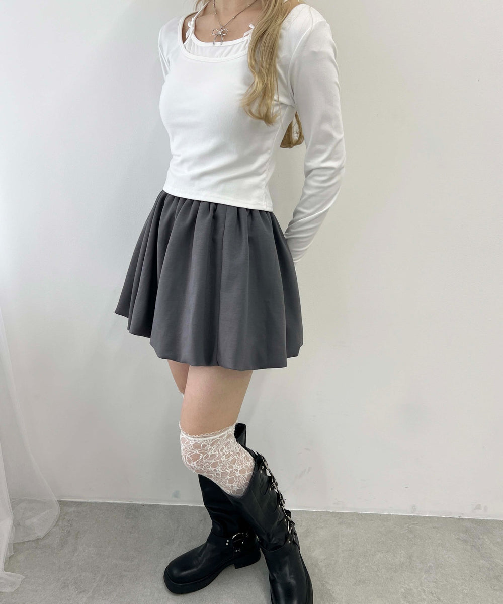 ボリュームバルーンミニスカート