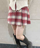 チェックボックスプリーツスカート