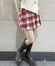チェックボックスプリーツスカート