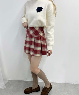 チェックボックスプリーツスカート