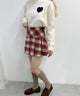 チェックボックスプリーツスカート