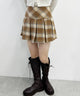 チェックボックスプリーツスカート