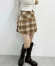 チェックボックスプリーツスカート