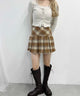 チェックボックスプリーツスカート