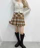 チェックボックスプリーツスカート