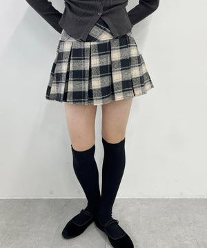 チェックボックスプリーツスカート