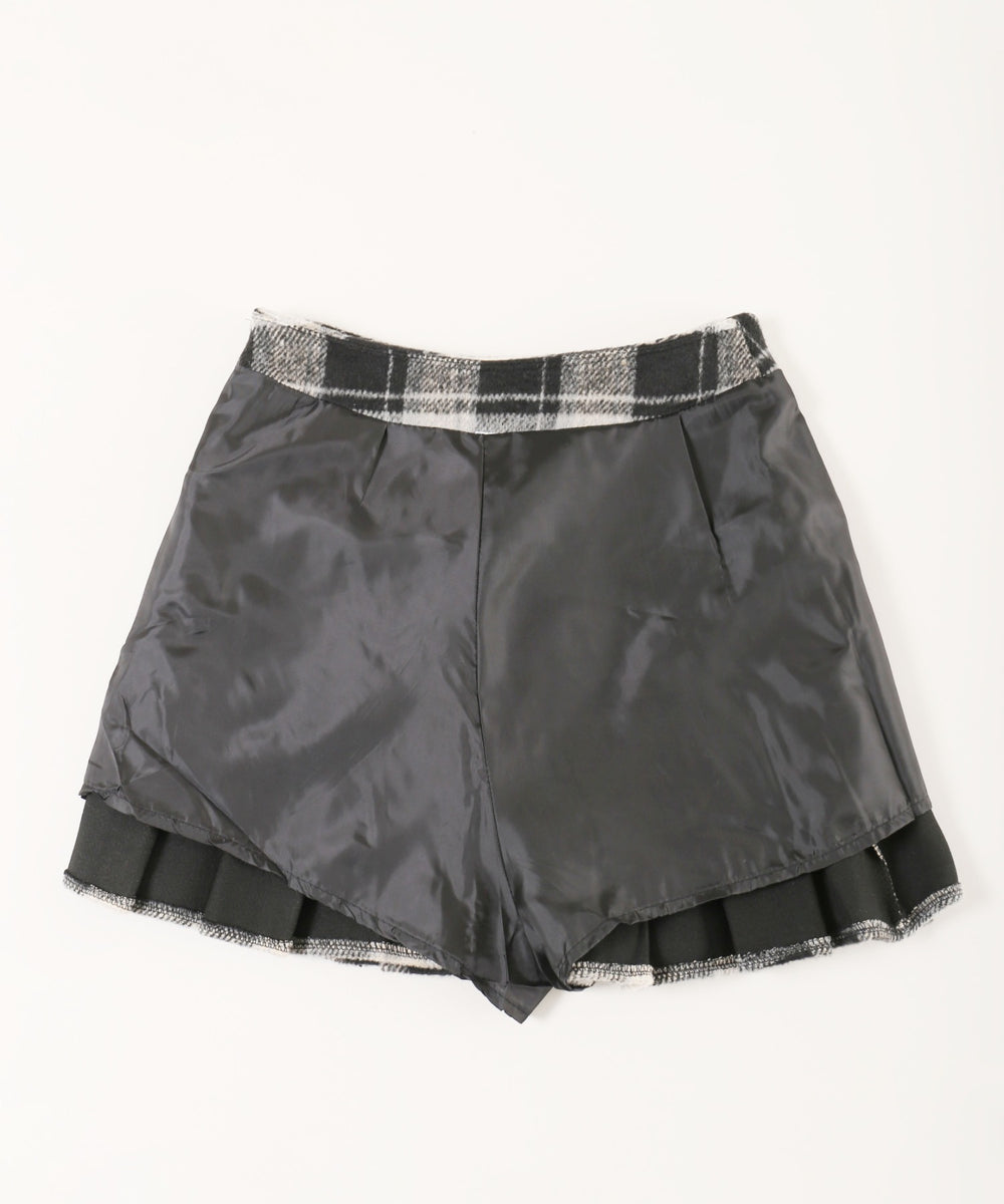 チェックボックスプリーツスカート