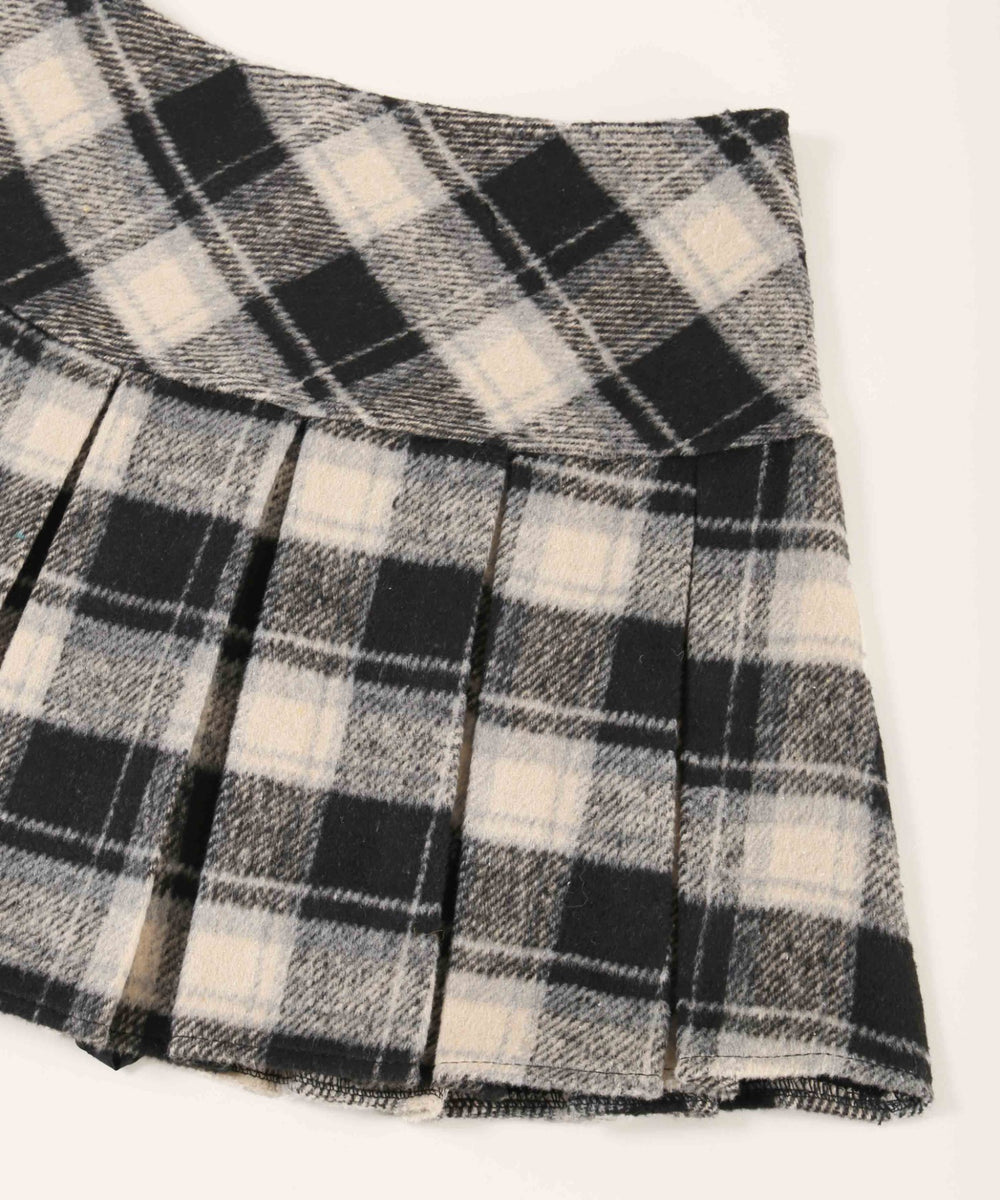 チェックボックスプリーツスカート