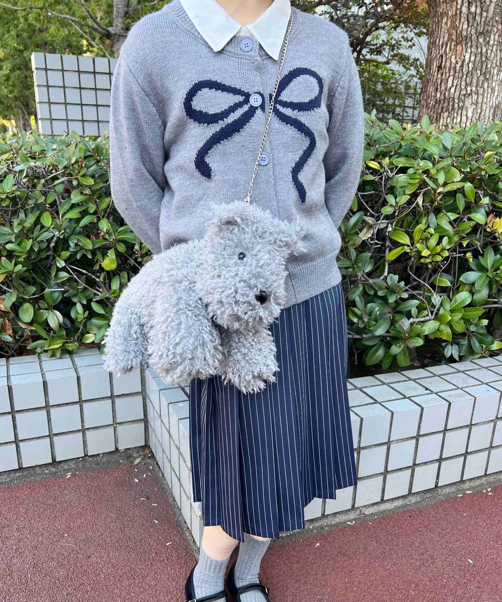 リボンジャガードカーディガン