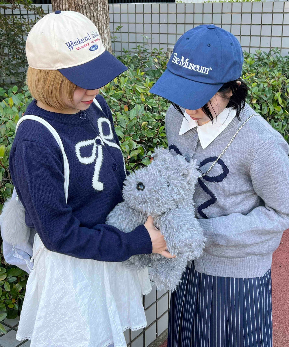 リボンジャガードカーディガン