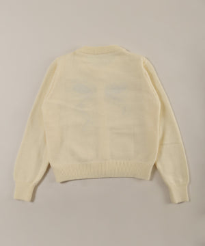 リボンジャガードカーディガン