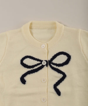 リボンジャガードカーディガン