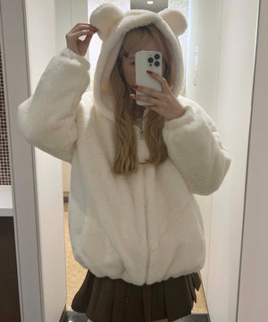 クマフェイクファーパーカー