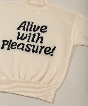 メッセージジャガードコンパクトニット