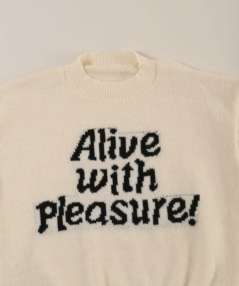 メッセージジャガードコンパクトニット