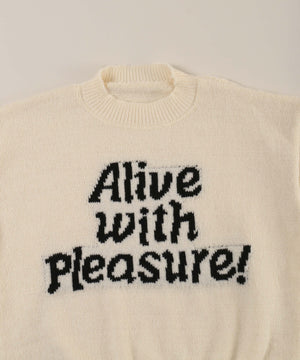 メッセージジャガードコンパクトニット