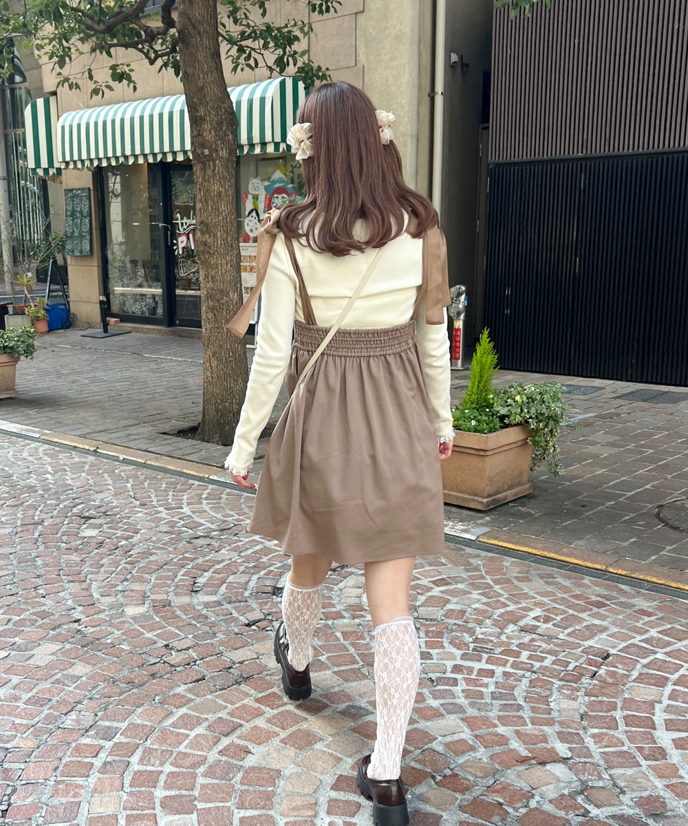 シフォンリボンワンピース