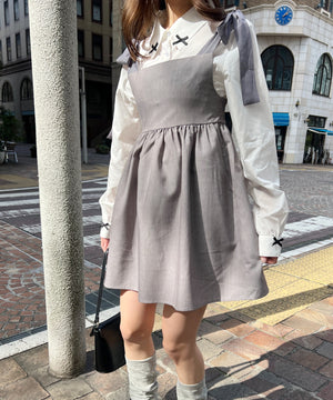 シフォンリボンワンピース