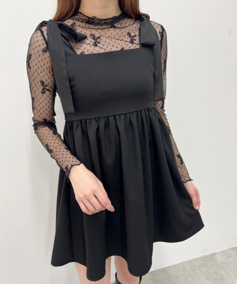 シフォンリボンワンピース