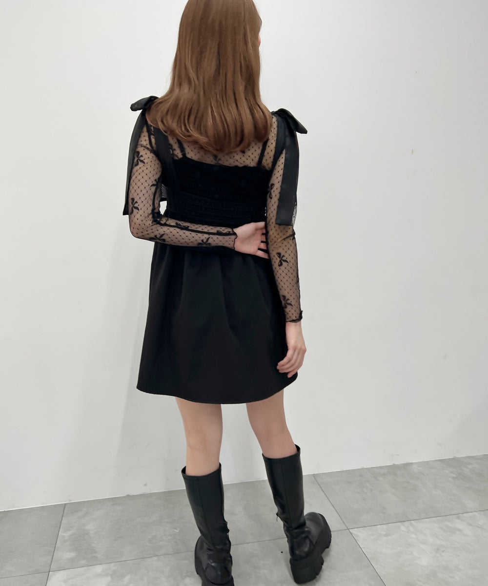 シフォンリボンワンピース