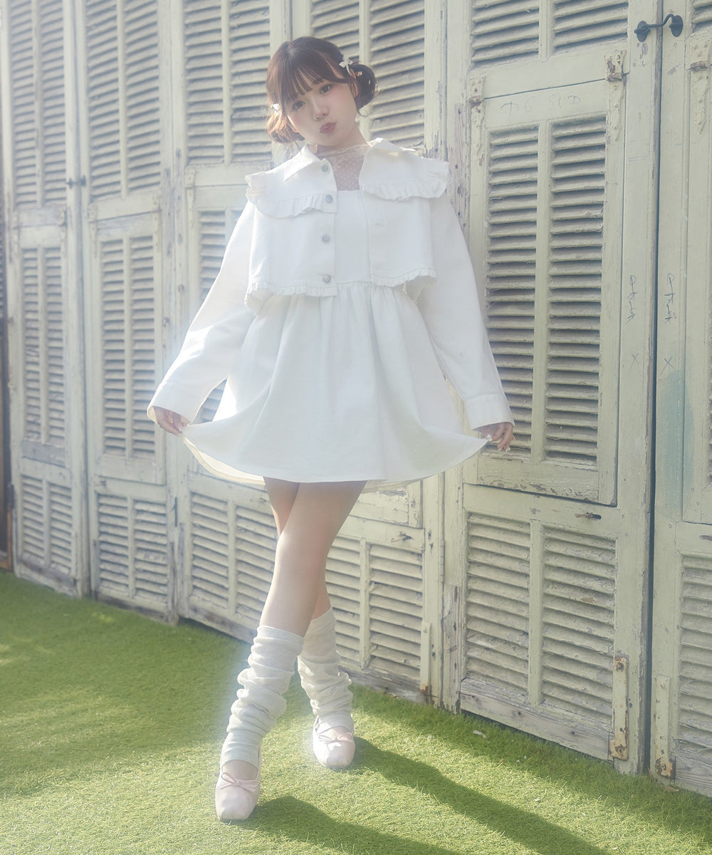 デニムビスチェミニワンピース