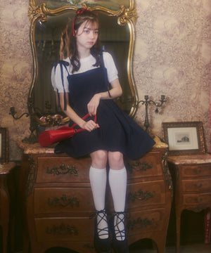 デニムビスチェミニワンピース