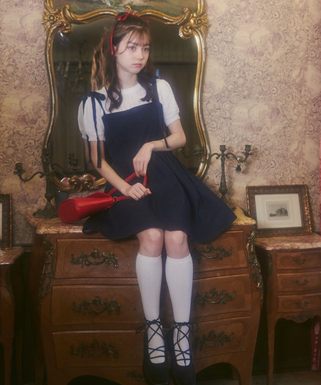 デニムビスチェミニワンピース