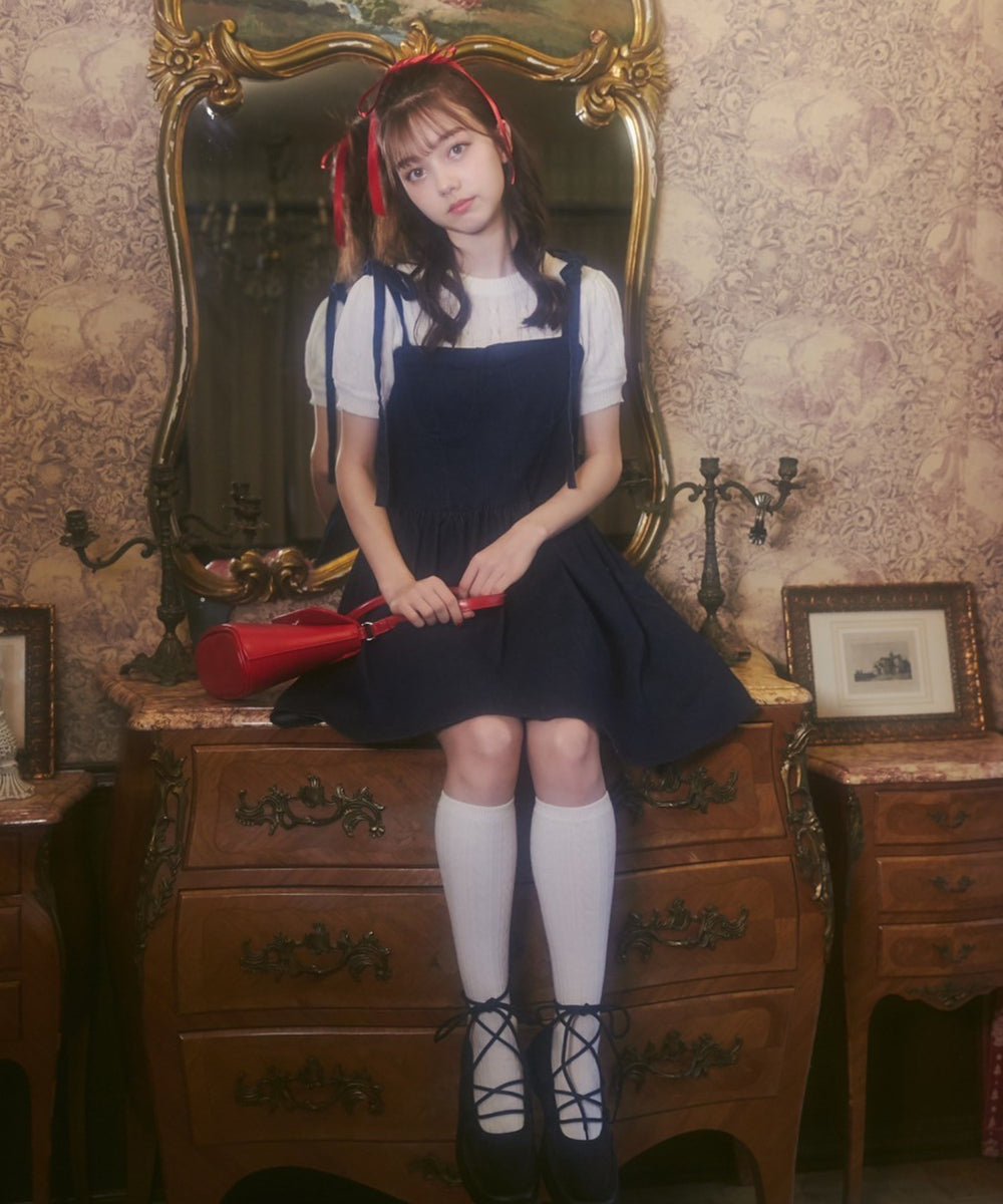 デニムビスチェミニワンピース