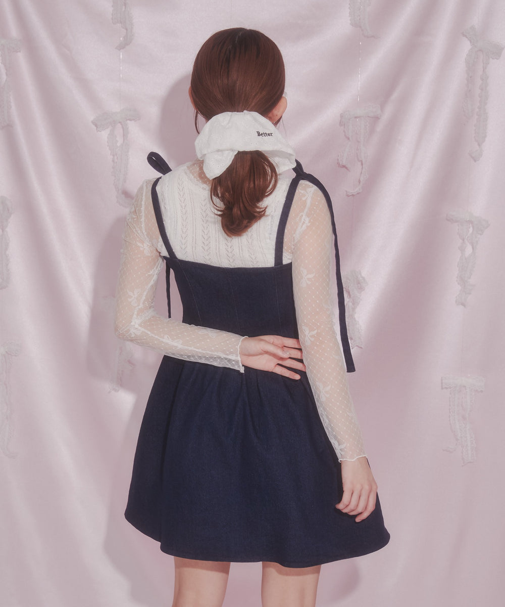 デニムビスチェミニワンピース