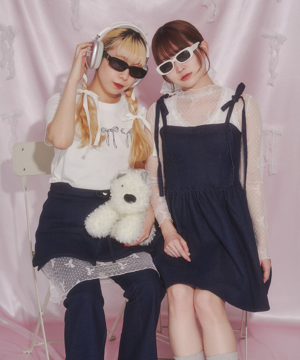 デニムビスチェミニワンピース