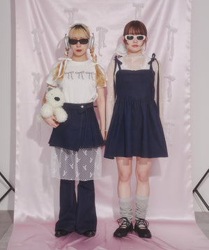 デニムビスチェミニワンピース