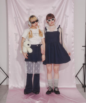 デニムビスチェミニワンピース