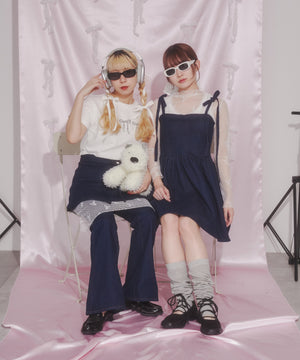 デニムビスチェミニワンピース