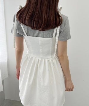 デニムビスチェミニワンピース