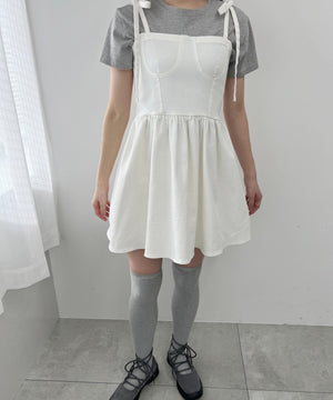 デニムビスチェミニワンピース