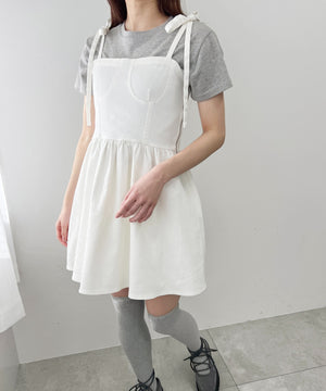 デニムビスチェミニワンピース