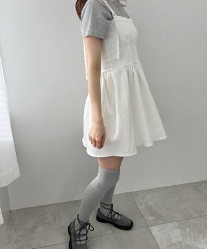 デニムビスチェミニワンピース