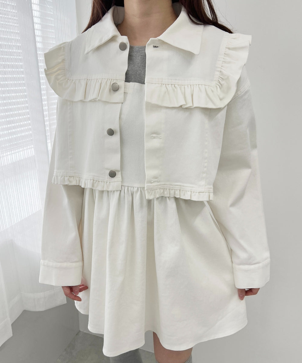 デニムビスチェミニワンピース