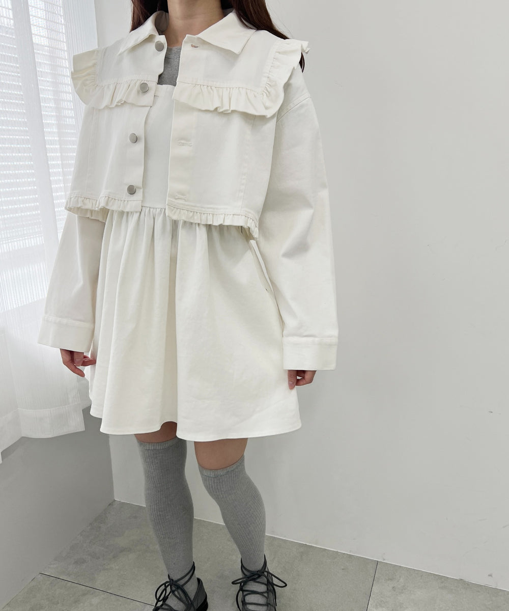 デニムビスチェミニワンピース