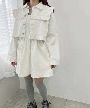 デニムビスチェミニワンピース