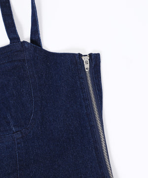 デニムビスチェミニワンピース