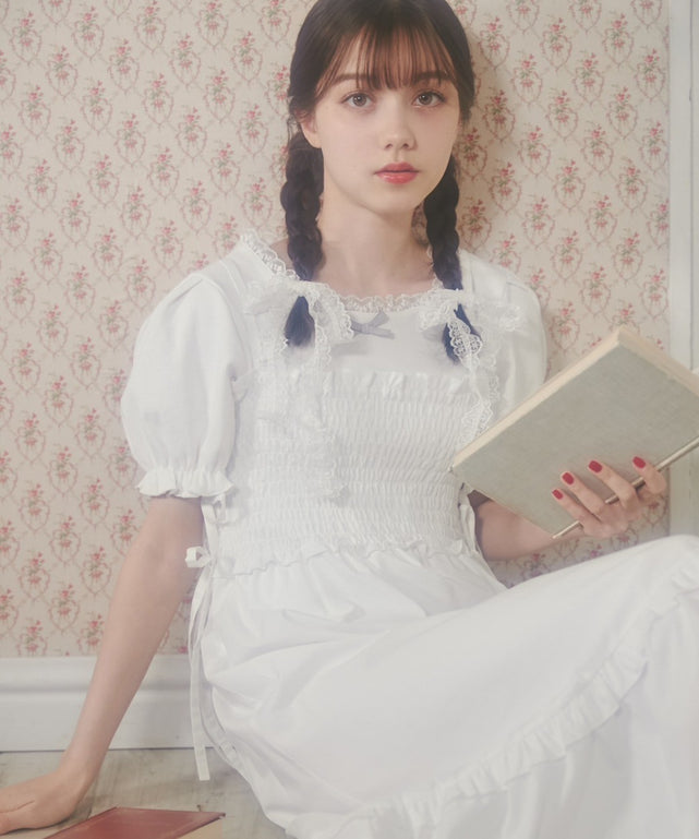 パフスリーブコンパクトリブトップス