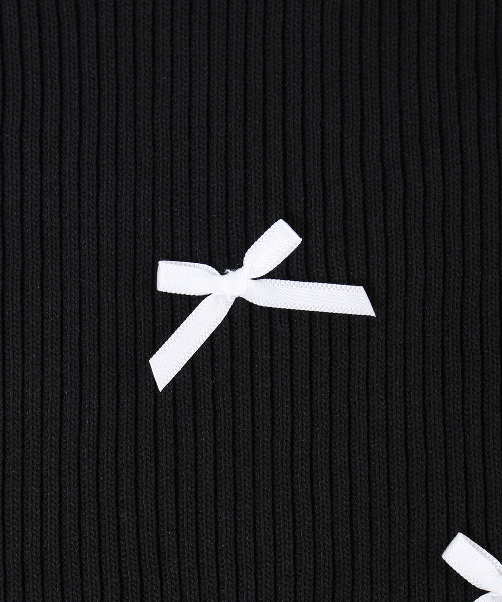 リボンデザインニットキャミソール