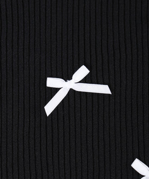 リボンデザインニットキャミソール