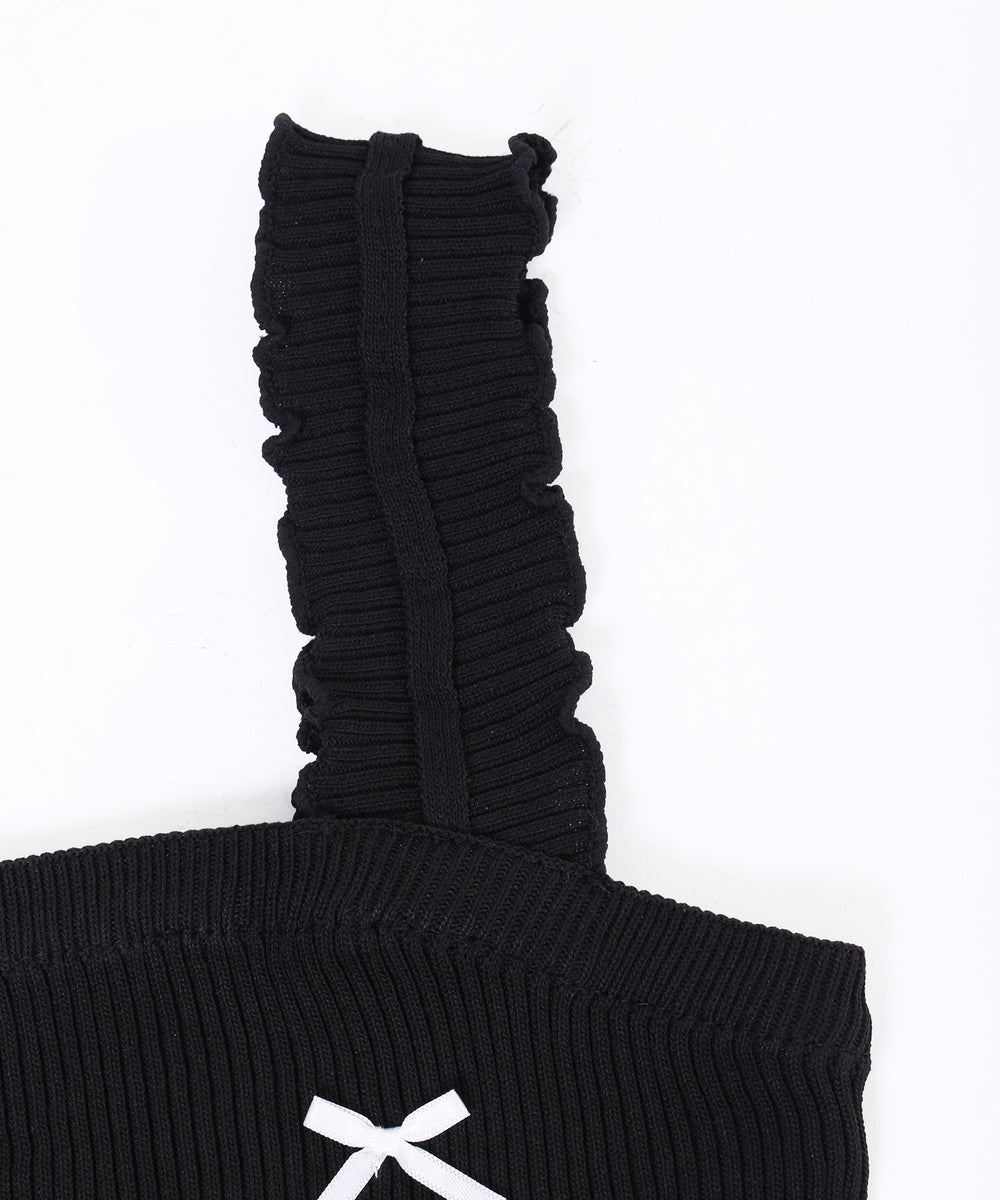 リボンデザインニットキャミソール