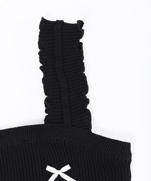 リボンデザインニットキャミソール