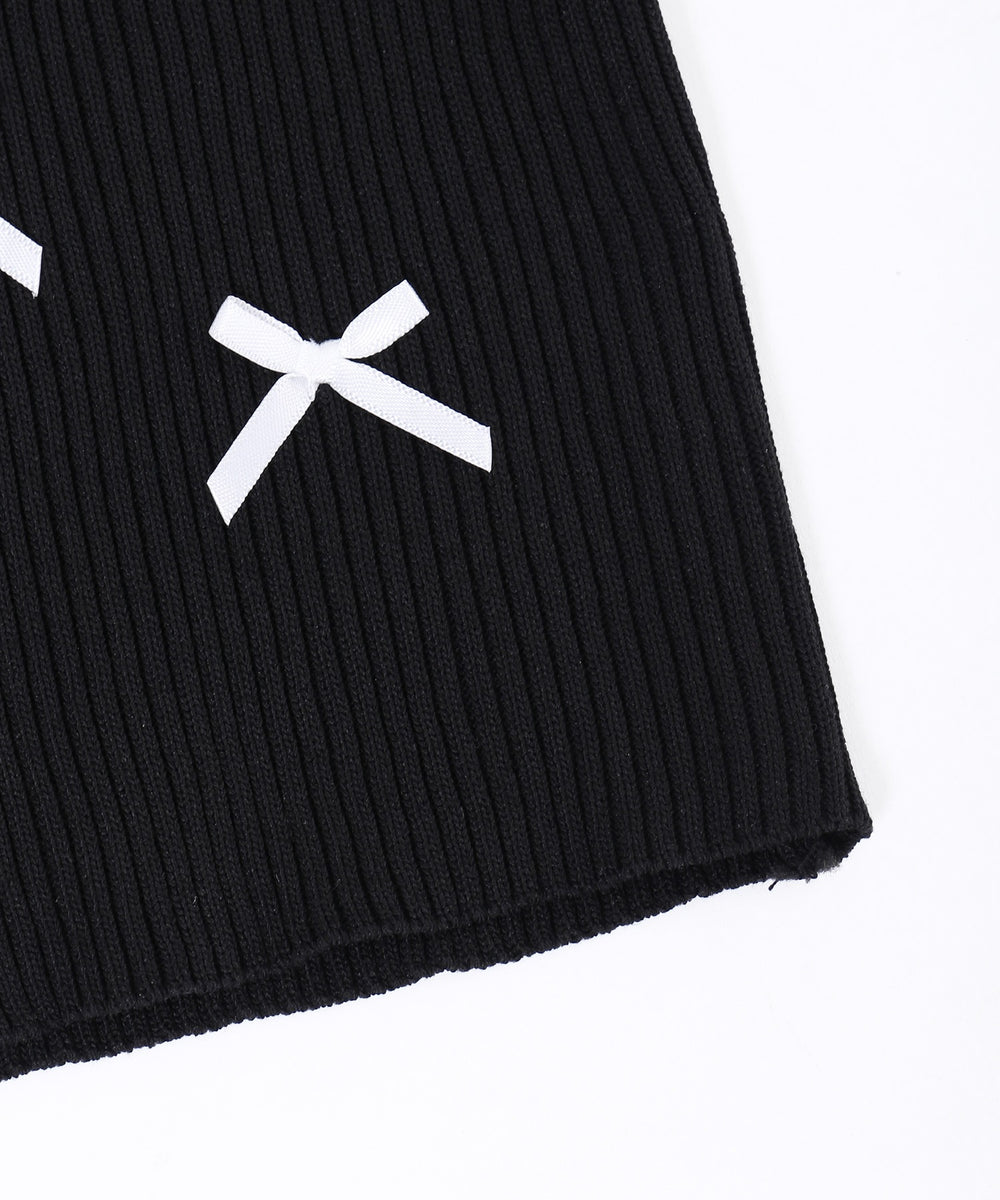 リボンデザインニットキャミソール